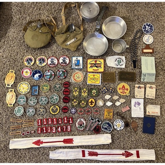 Vintage 1950s 1960s California Boy Scout lot patches Arrow Sash Canter & More